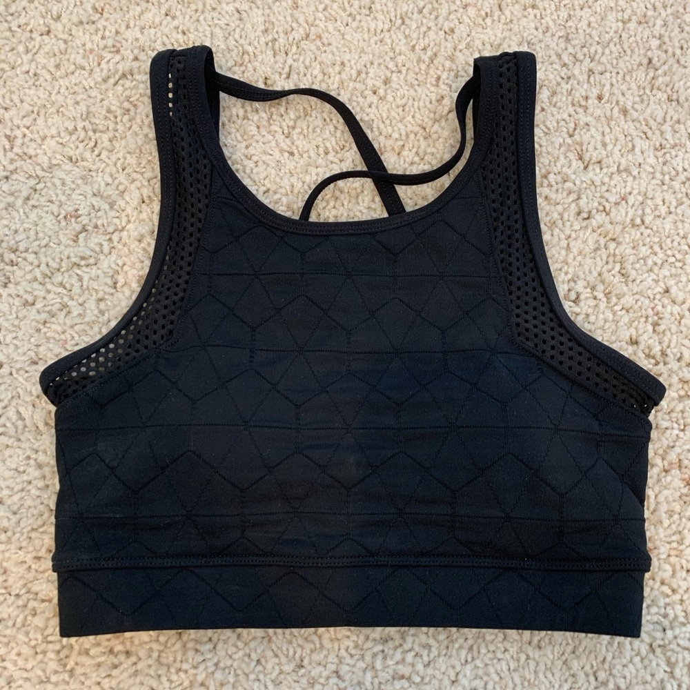 Lorna Jane Black Cropped Workout Top